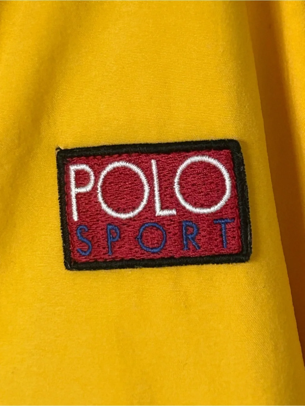 Vintage 90s Polo Sport by Ralph Lauren Yellow Jacket Fleece Lined Large